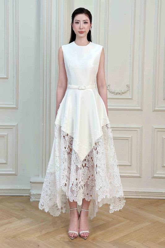 Elyn Asymmetric Midi Dress