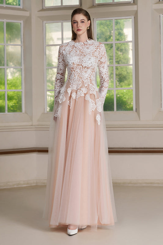 Lior Lace A-Line Maxi Dress