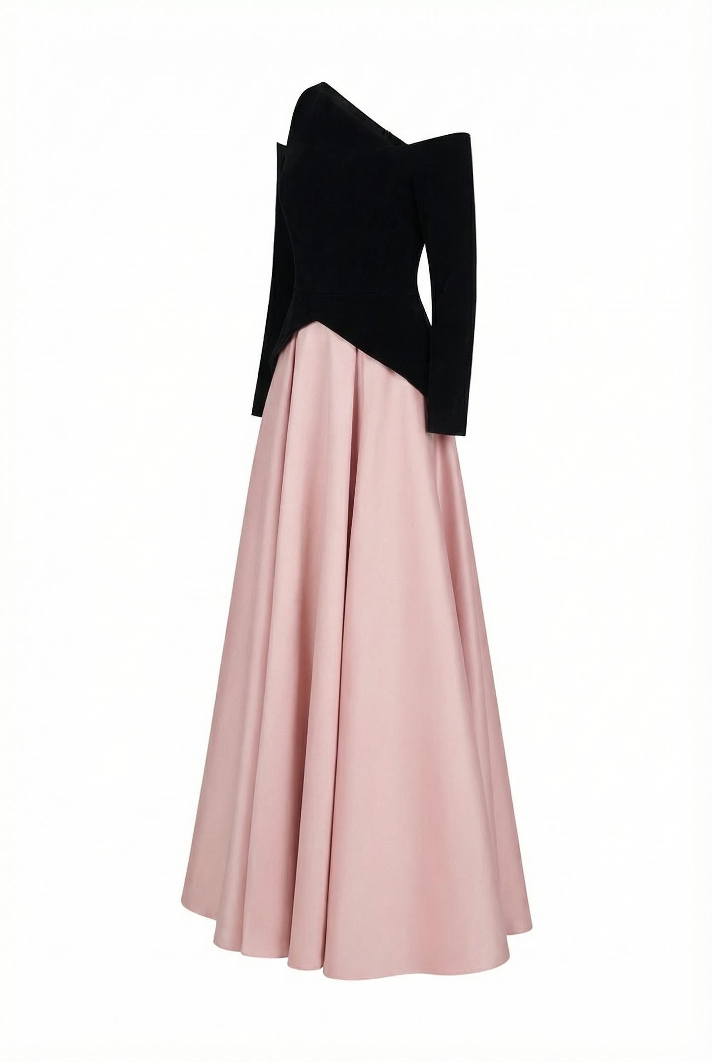 Belle Asymmetric Neck Cold Shoulder Maxi Dress