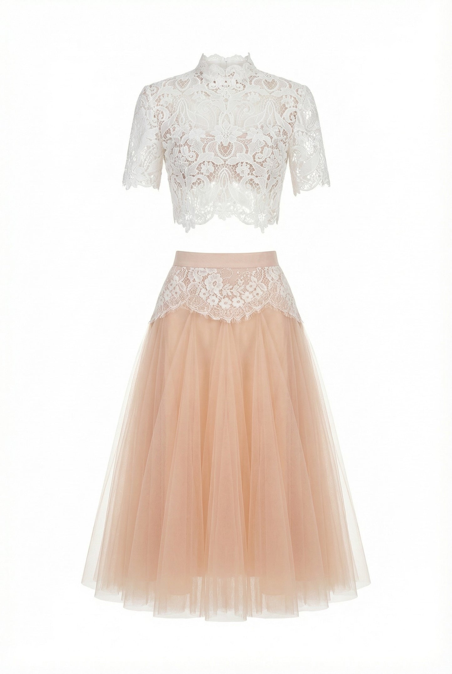 Elyne Lace High Neck Set
