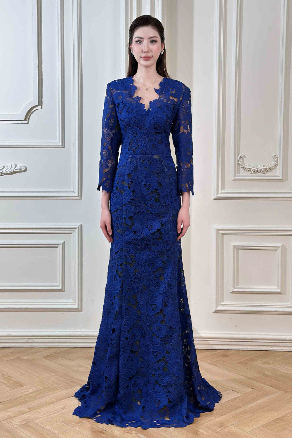 Irene Lace V-Neck Maxi Dress