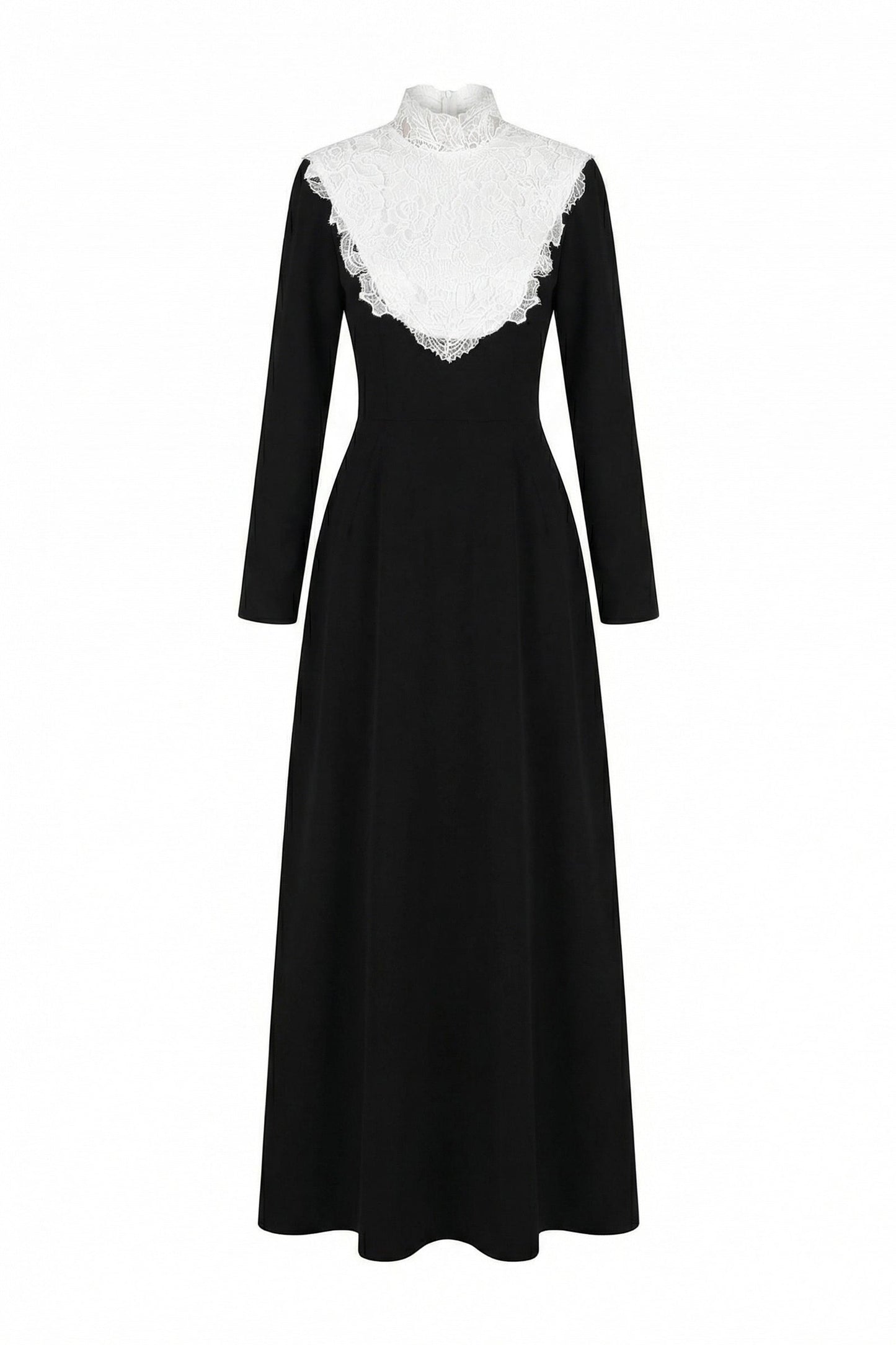 Yse Lace High Neck Maxi Dress