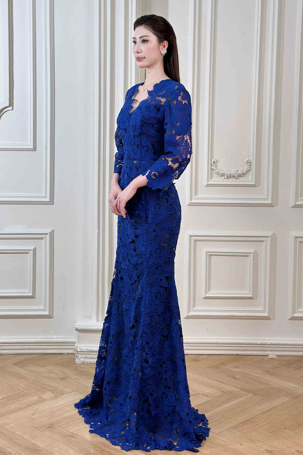 Irene Lace V-Neck Maxi Dress