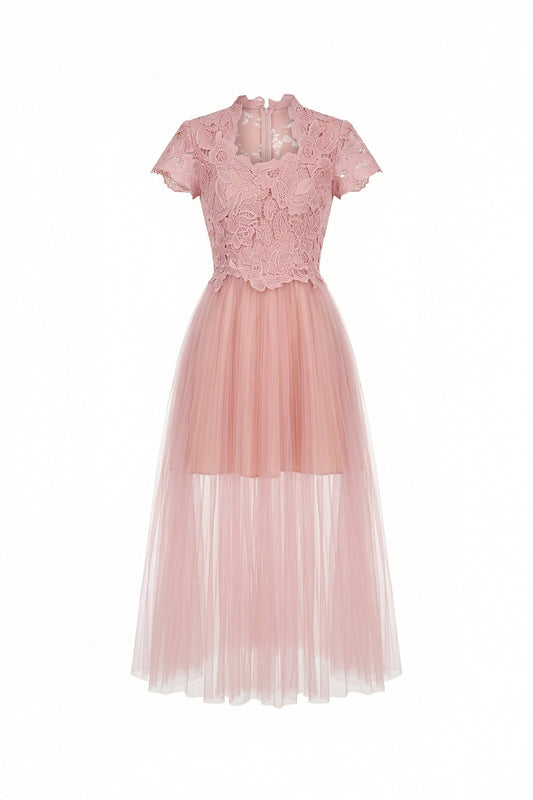 Niven Scallop Lace Midi Dress