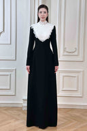 Yse Lace High Neck Maxi Dress