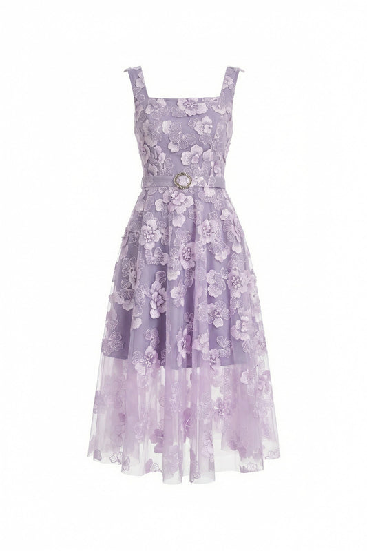 Ryn Applique Lace Midi Dress