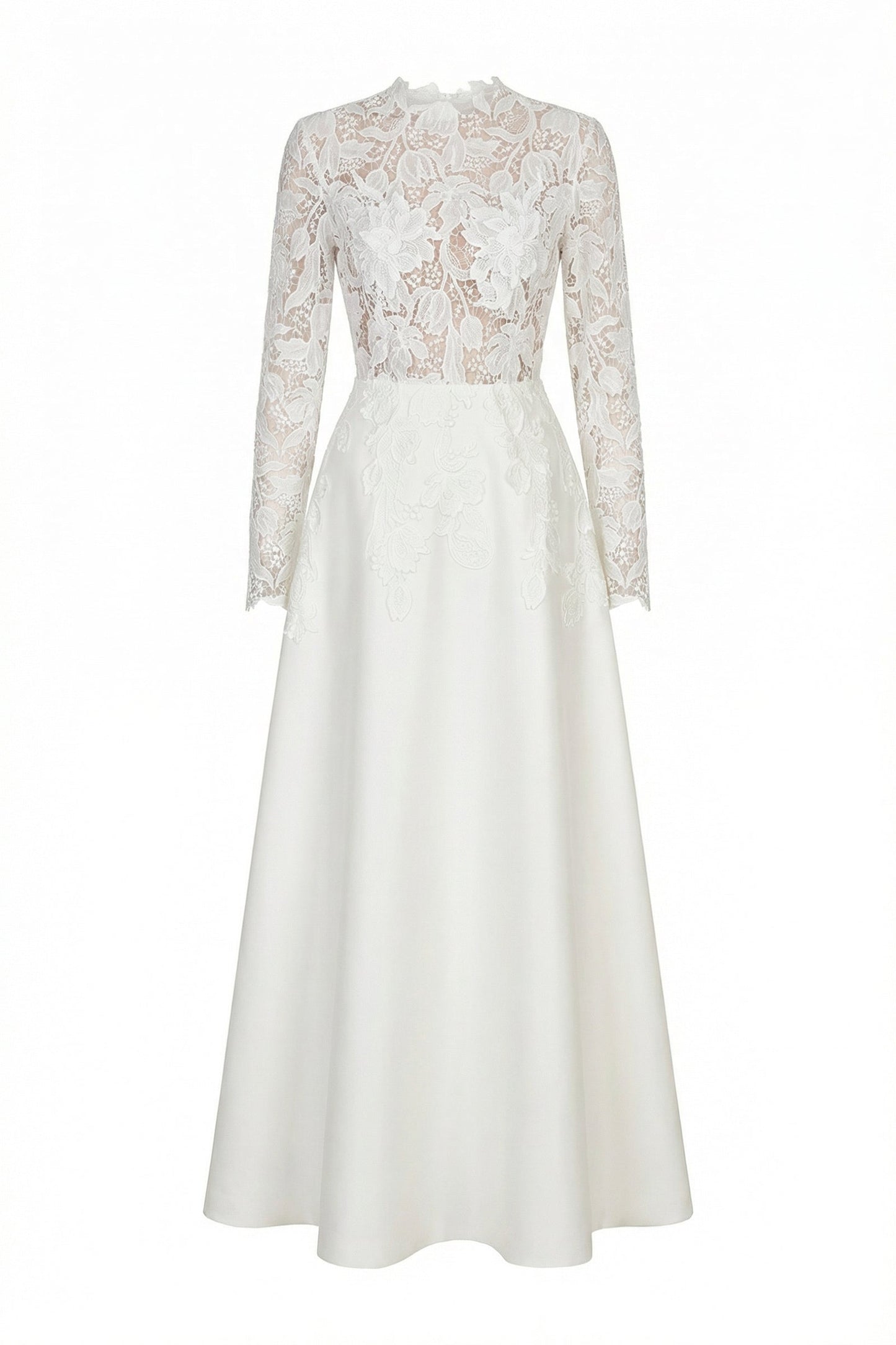 Dia Lace High Neck A-Line Maxi Dress