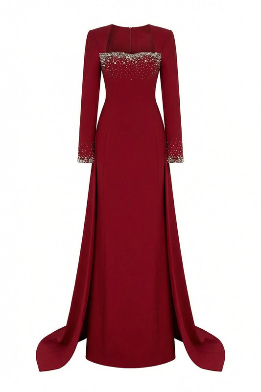 Elia Trapeze Neck Maxi Dress