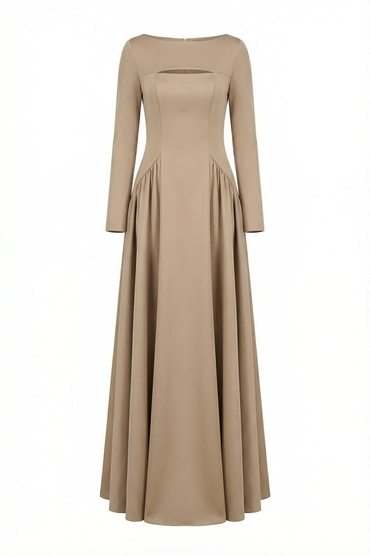 Neo Boat Neck Maxi Dress