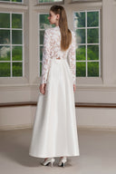 Dia Lace High Neck A-Line Maxi Dress