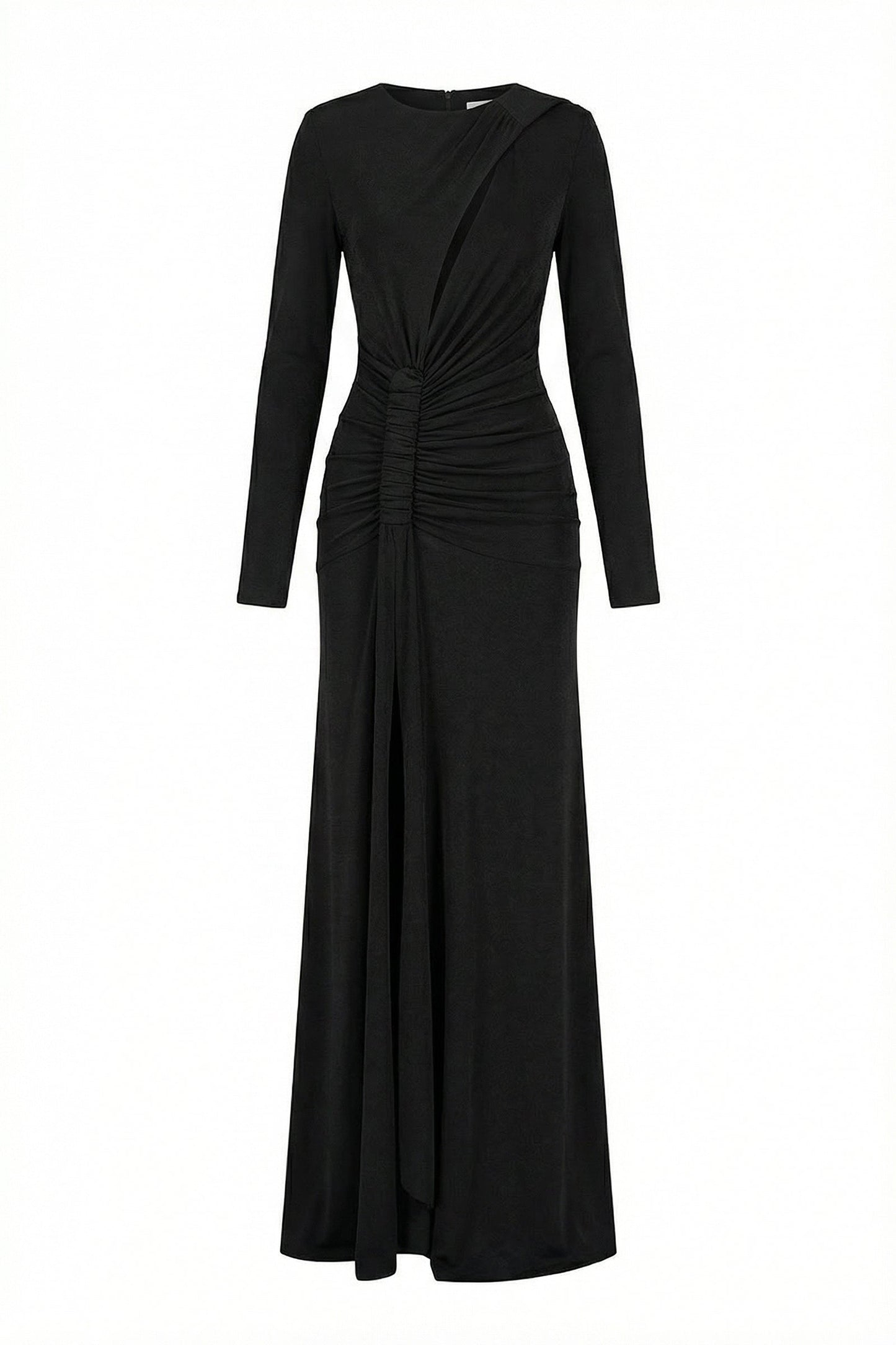 Vee Round Neck Maxi Dress