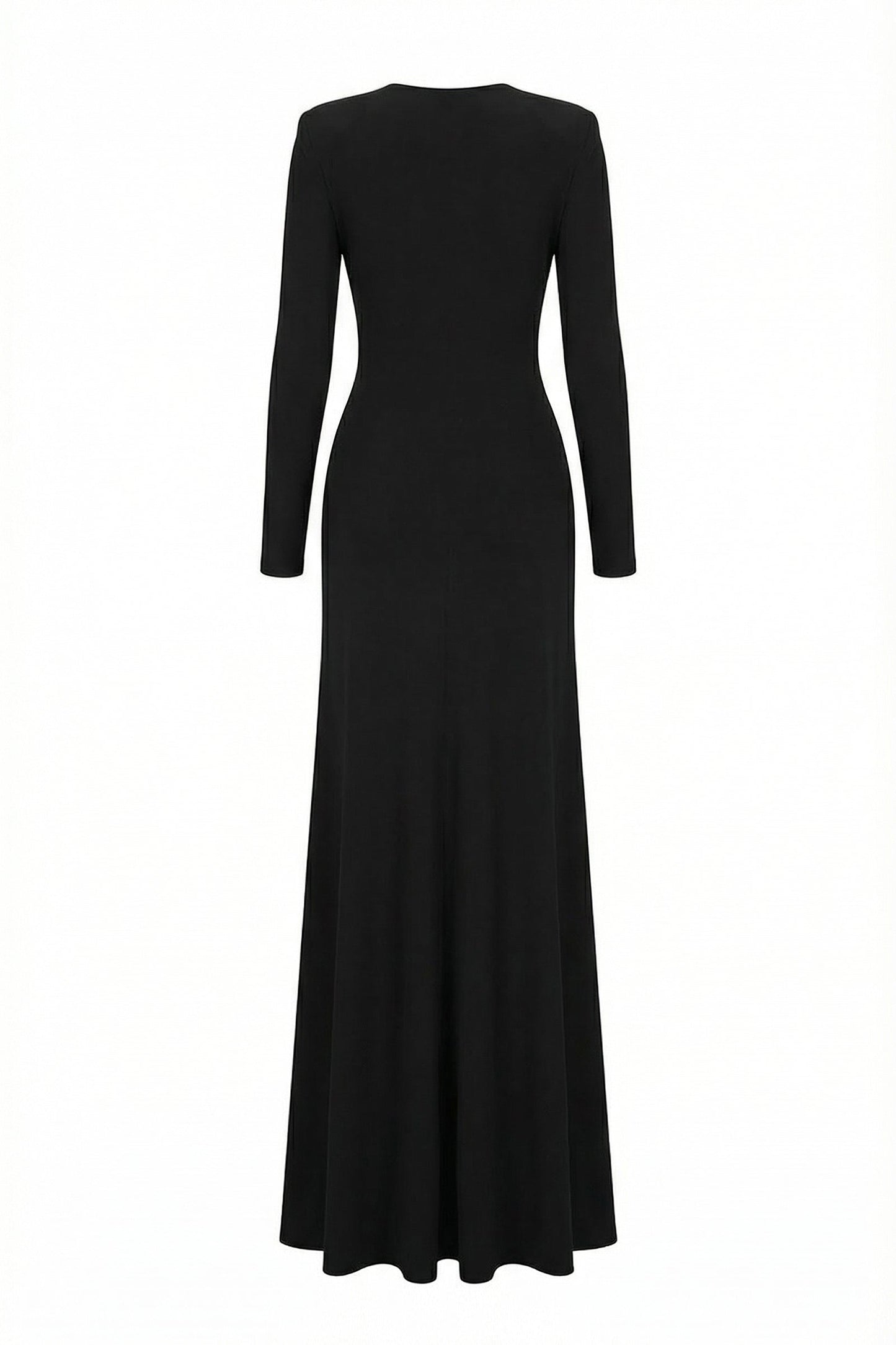 Vee Round Neck Maxi Dress