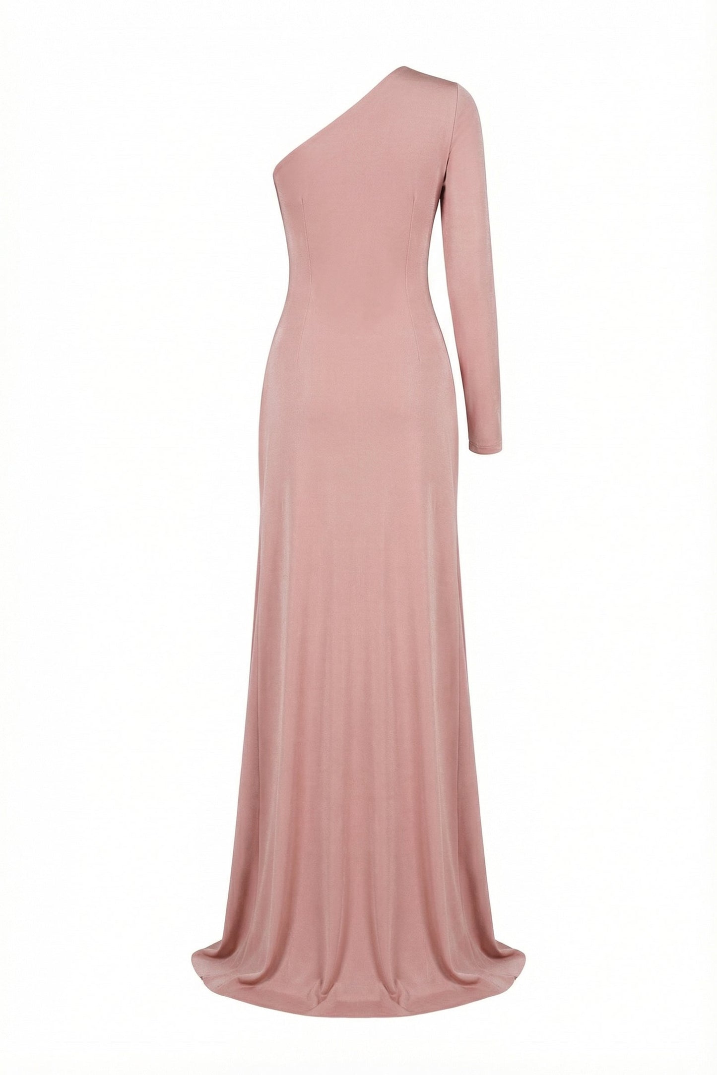 Ely Jersey Asymmetric Sleeve Maxi Dress