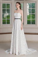 Nyl Lace Straight Across Maxi Dress