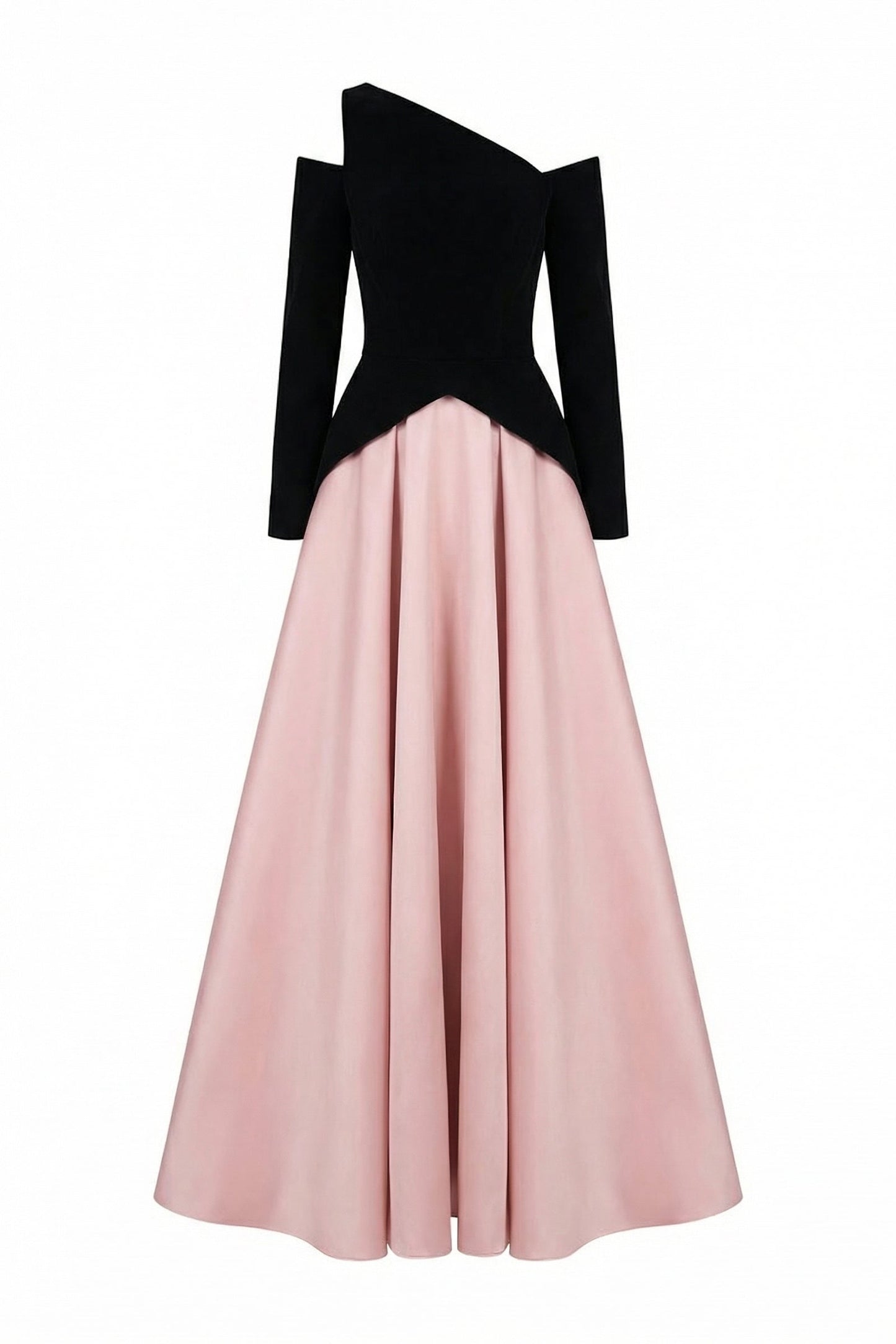 Belle Asymmetric Neck Cold Shoulder Maxi Dress