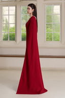 Lea Cape Sleeve Maxi Dress