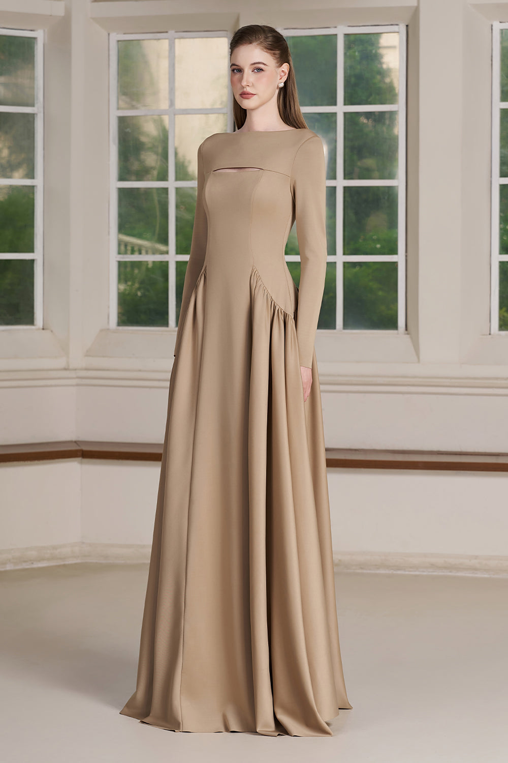 Neo Boat Neck Maxi Dress