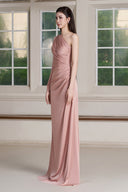 Ely Jersey Asymmetric Sleeve Maxi Dress