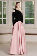Belle Asymmetric Neck Cold Shoulder Maxi Dress
