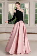 Belle Asymmetric Neck Cold Shoulder Maxi Dress