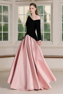 Belle Asymmetric Neck Cold Shoulder Maxi Dress