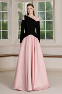 Belle Asymmetric Neck Cold Shoulder Maxi Dress