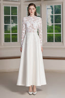 Dia Lace High Neck A-Line Maxi Dress