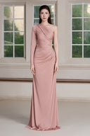 Ely Jersey Asymmetric Sleeve Maxi Dress