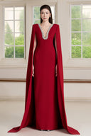 Lea Cape Sleeve Maxi Dress