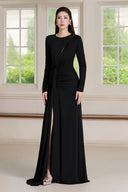 Vee Round Neck Maxi Dress