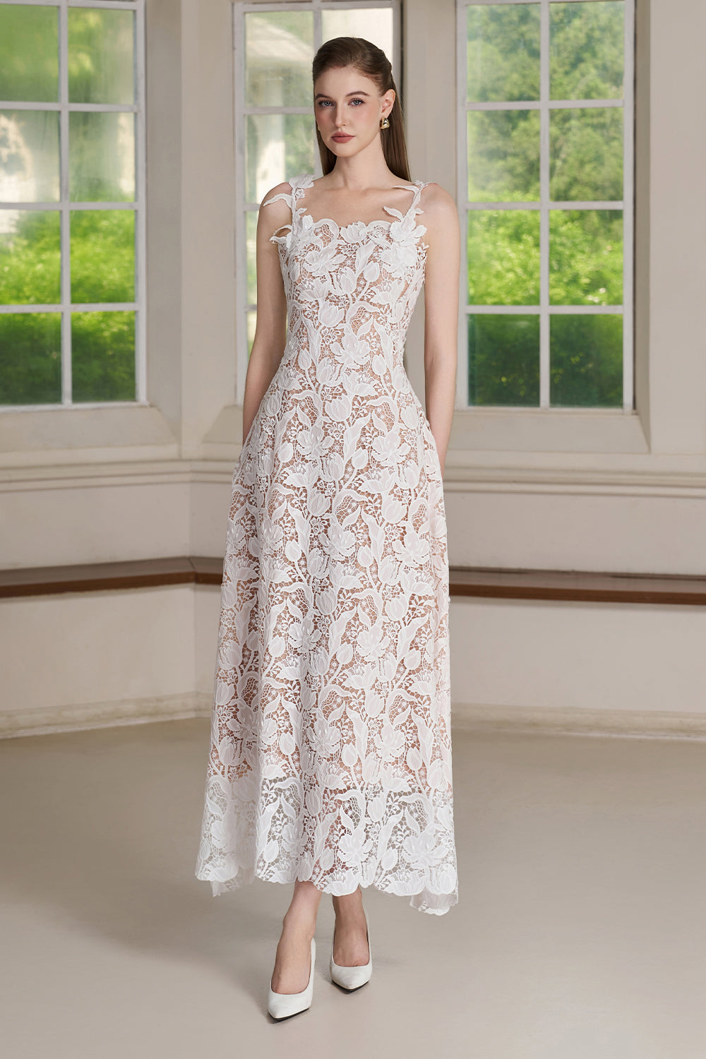 Zire Lace Midi Dress