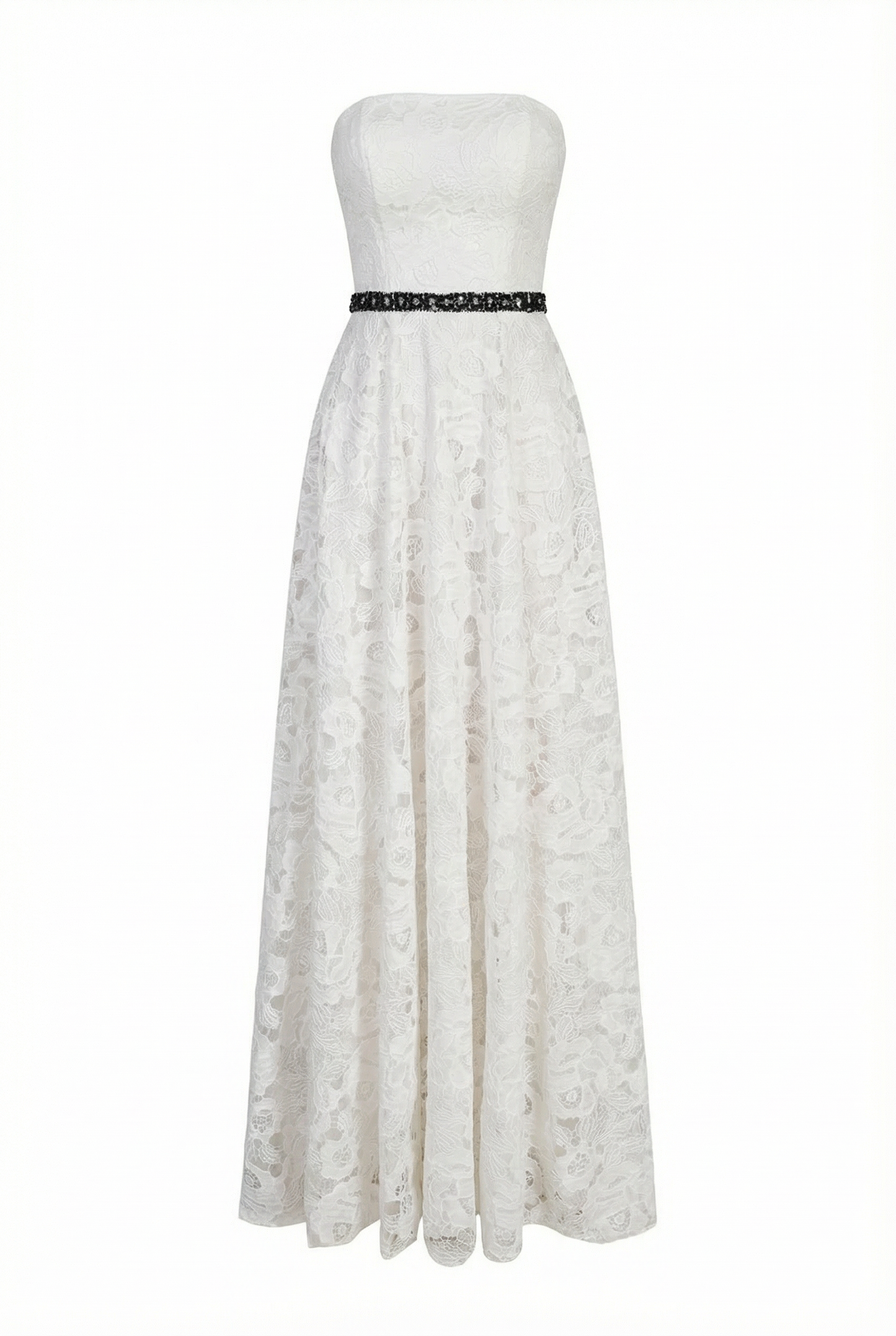 Nyl Lace Straight Across Maxi Dress