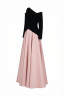 Belle Asymmetric Neck Cold Shoulder Maxi Dress